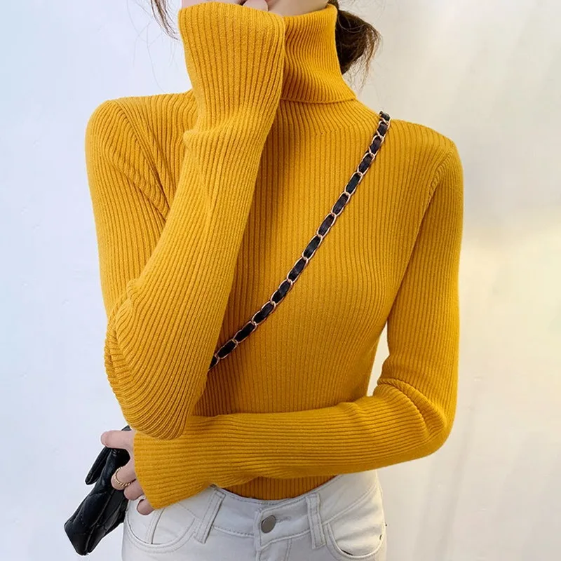 Fitted Women’s Turtleneck - Slim Ribbed Knit For Layering - Image 35