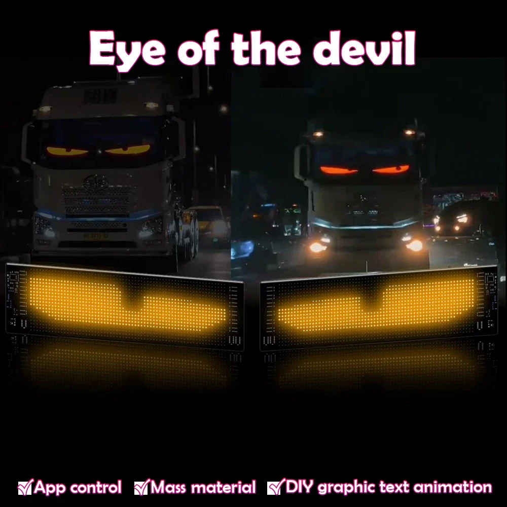 Flexible LED Matrix Screen Car Sign - Programmable Bluetooth Display with APP Remote Control, Ultra-Thin for Store & Bar - Image 5