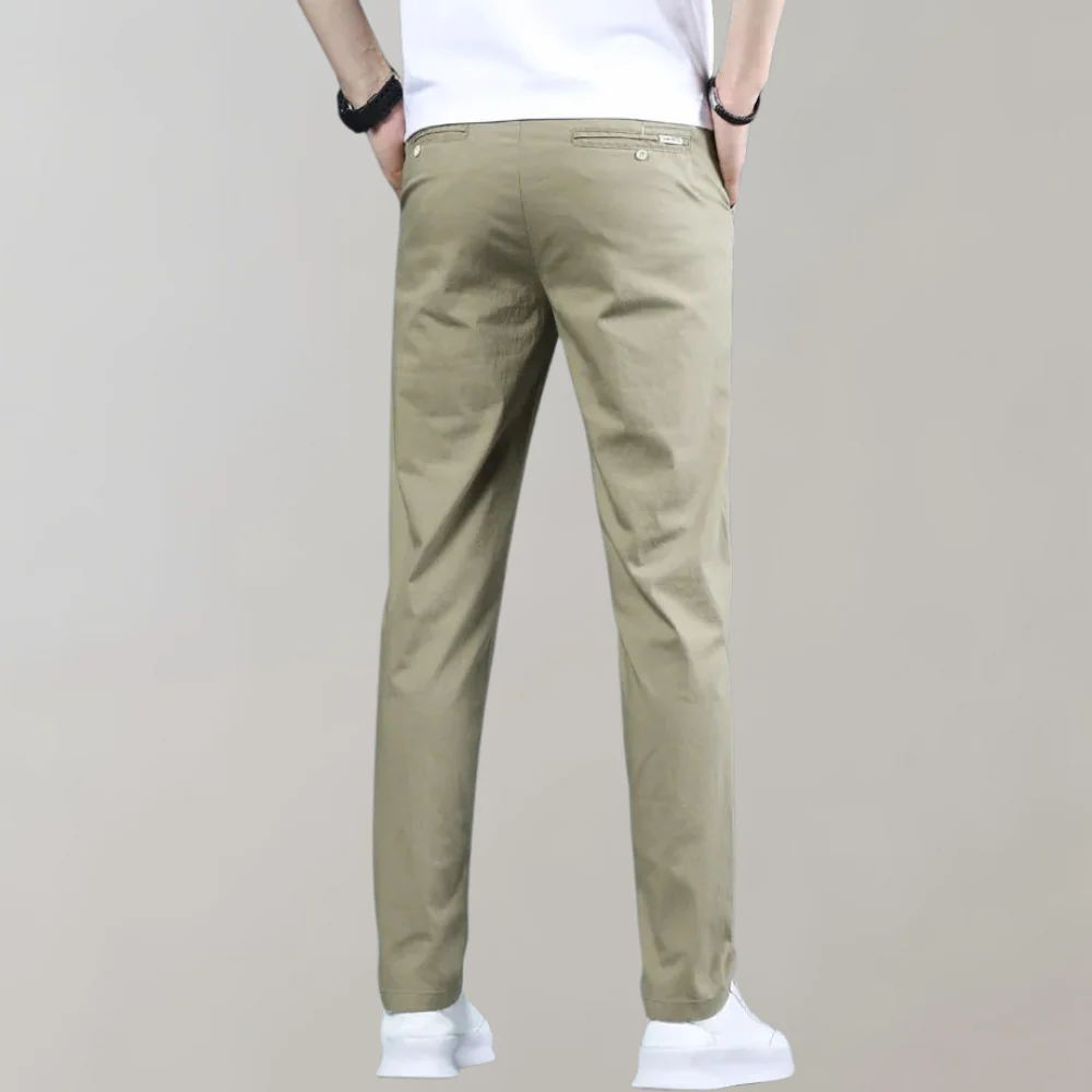 Flexible men's khaki pants – stretch fit, breathable cotton, for casual outings - Image 4