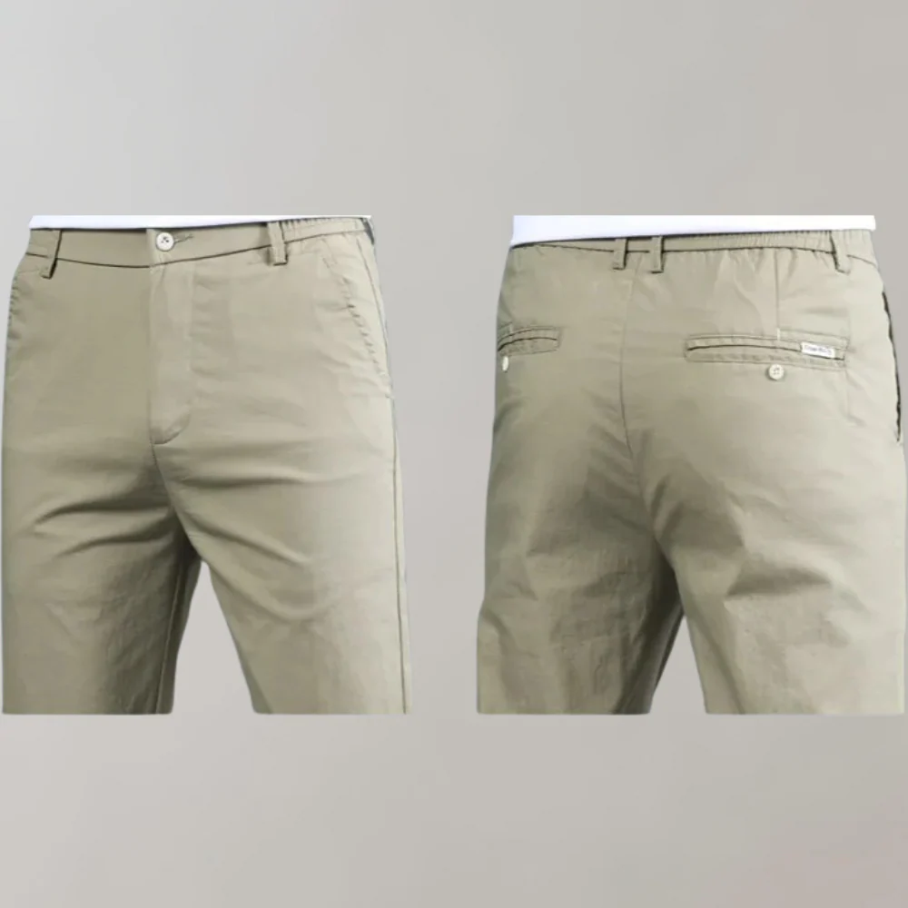 Flexible men's khaki pants – stretch fit, breathable cotton, for casual outings - Image 6