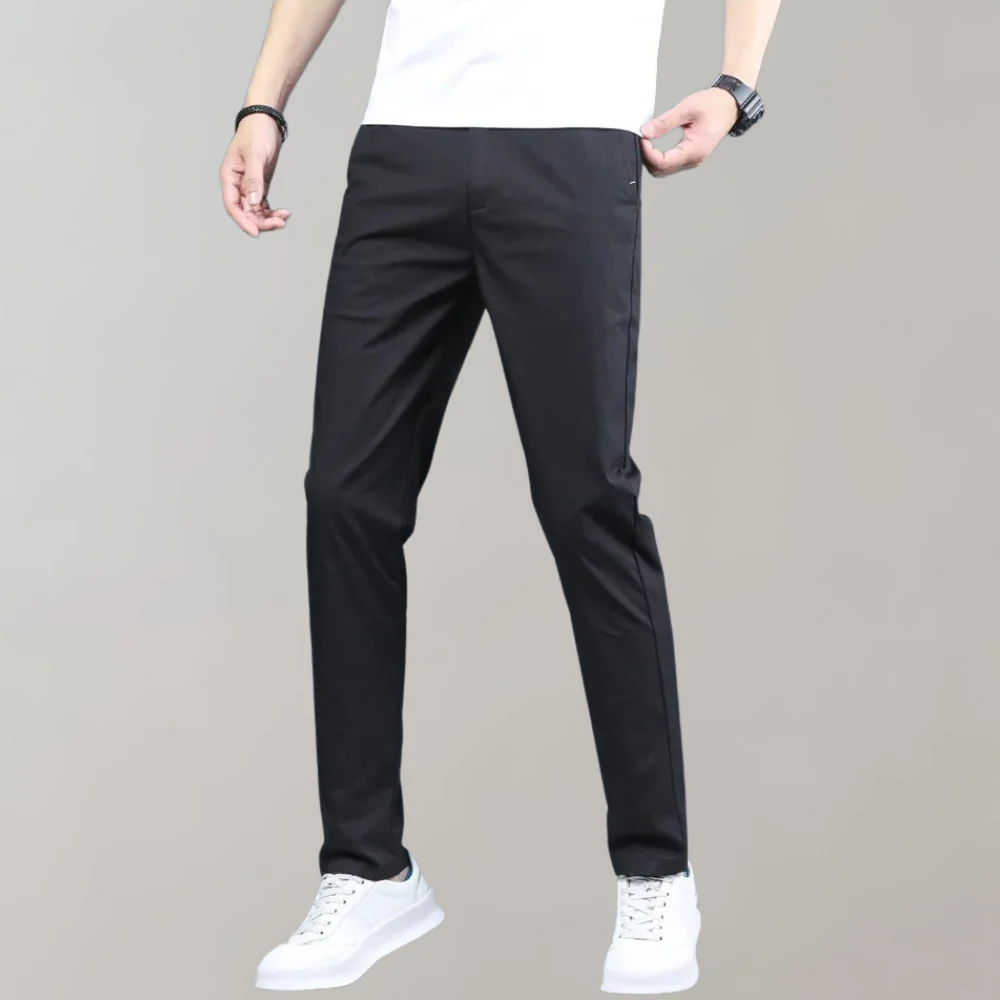 Flexible men's khaki pants – stretch fit, breathable cotton, for casual outings - Image 7