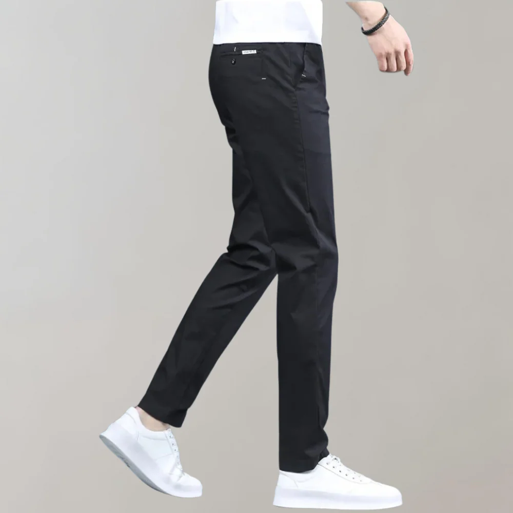 Flexible men's khaki pants – stretch fit, breathable cotton, for casual outings - Image 8