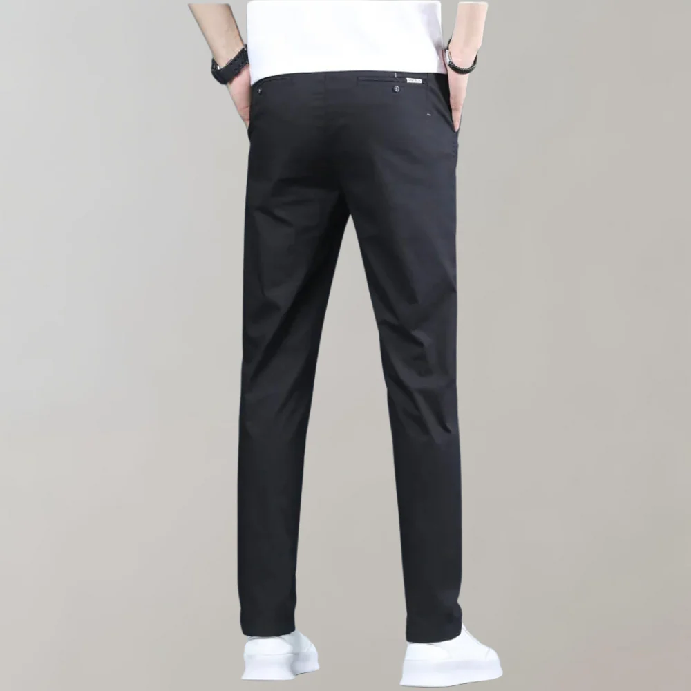 Flexible men's khaki pants – stretch fit, breathable cotton, for casual outings - Image 9