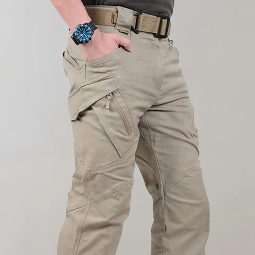 Flexible men's tactical cargo pants – breathable stretch fabric, for gym and casual wear - Image 6