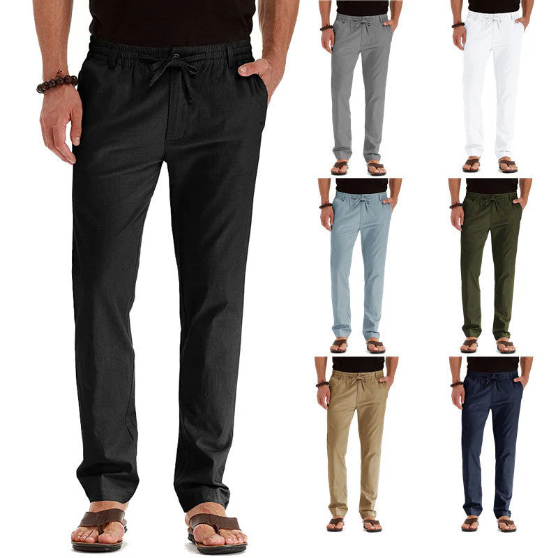 Flexible men's trousers – relaxed fit, elastic material, for office and casual wear - Image 2