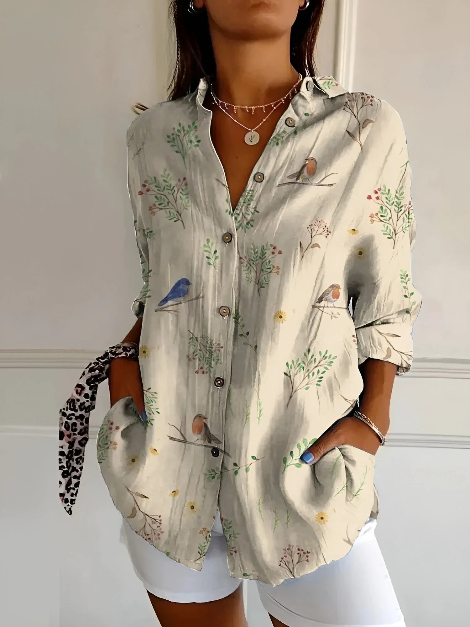 Floral Breeze Women's Blouse - Lightweight, Breathable Plus Size Tops in S-5XL for Casual or Professional Style - Image 10