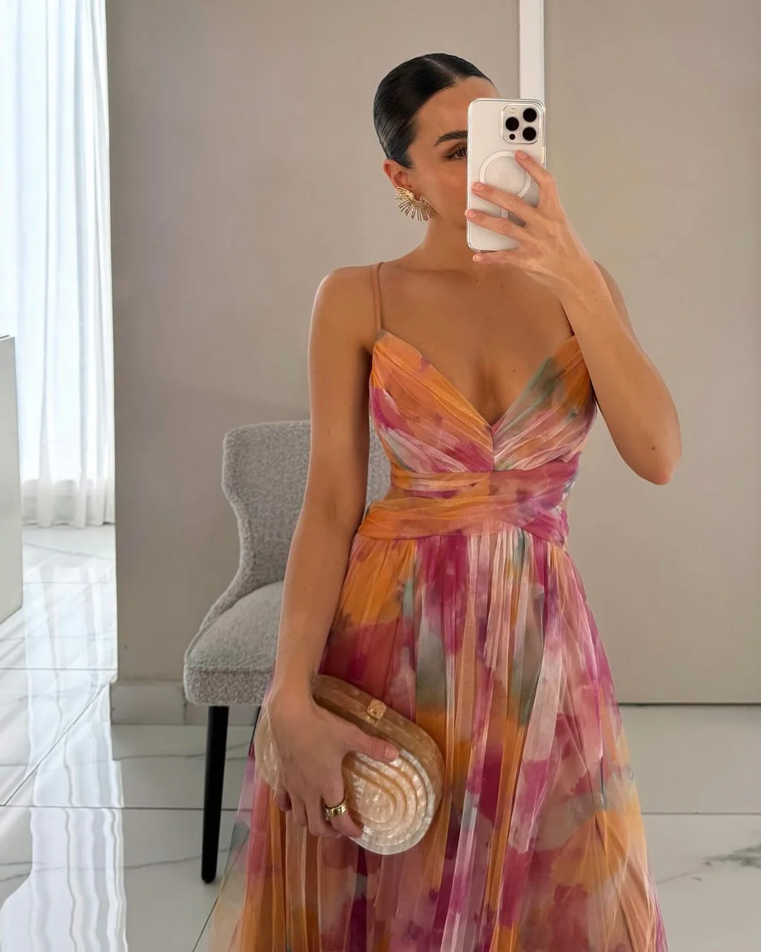 Floral Maxi Dress for Women, Adjustable Back Closure, Summer Wedding Guest Dress, Elegant and Comfortable - Image 2