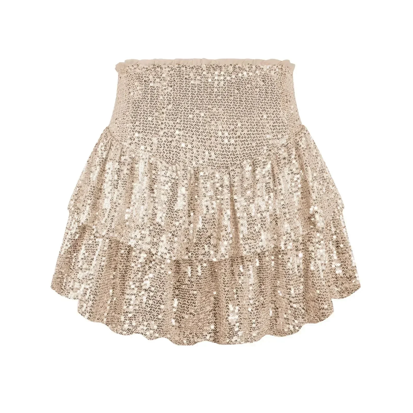 Fluttering Sequin Skirt - Elegant Party Wear with Comfortable Inner Lining - Image 4