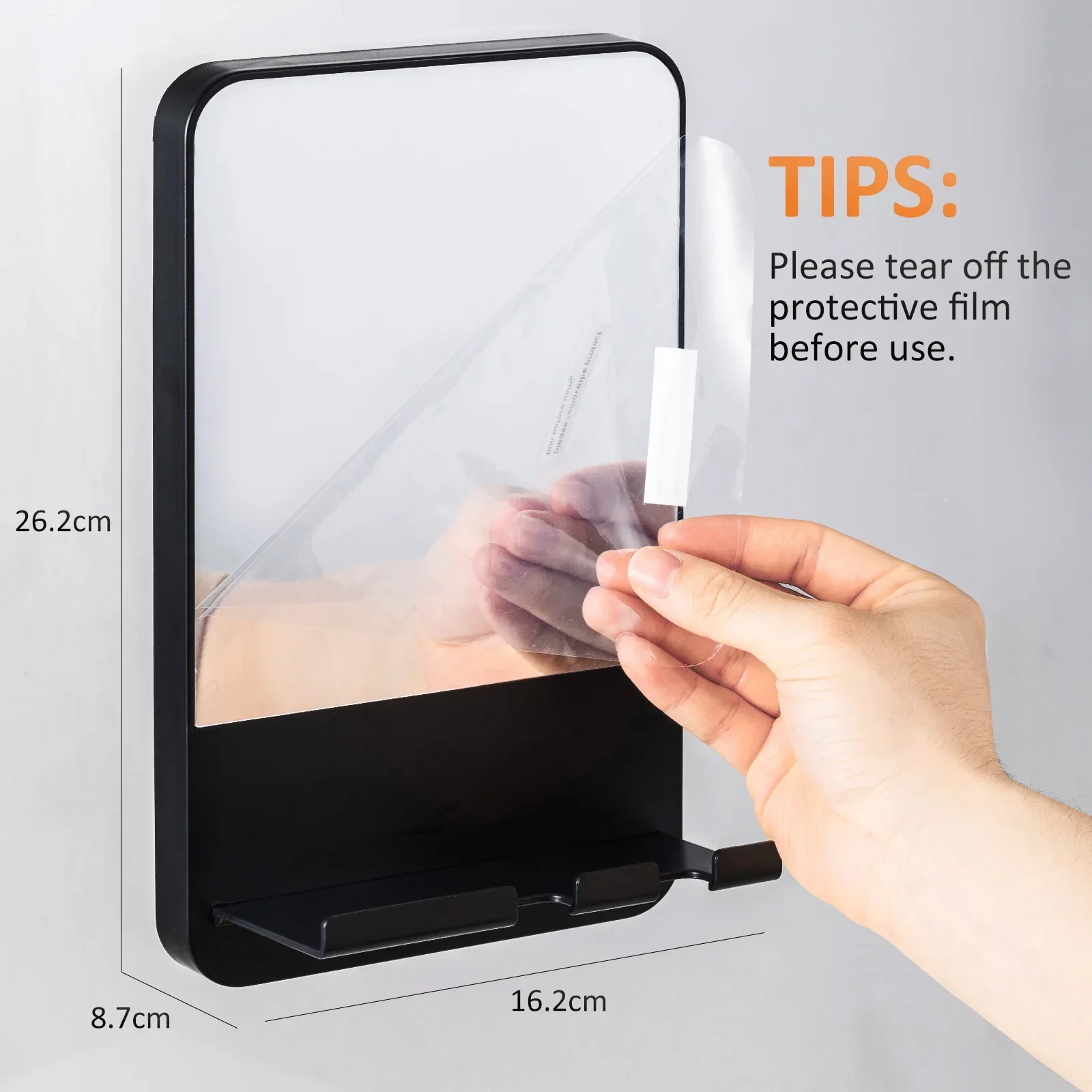 Fogless Shower Mirror Razor Holder Suction Mount Rust Proof Bathroom Mirror Fall 2025 Fog Free Shaving - Image 7