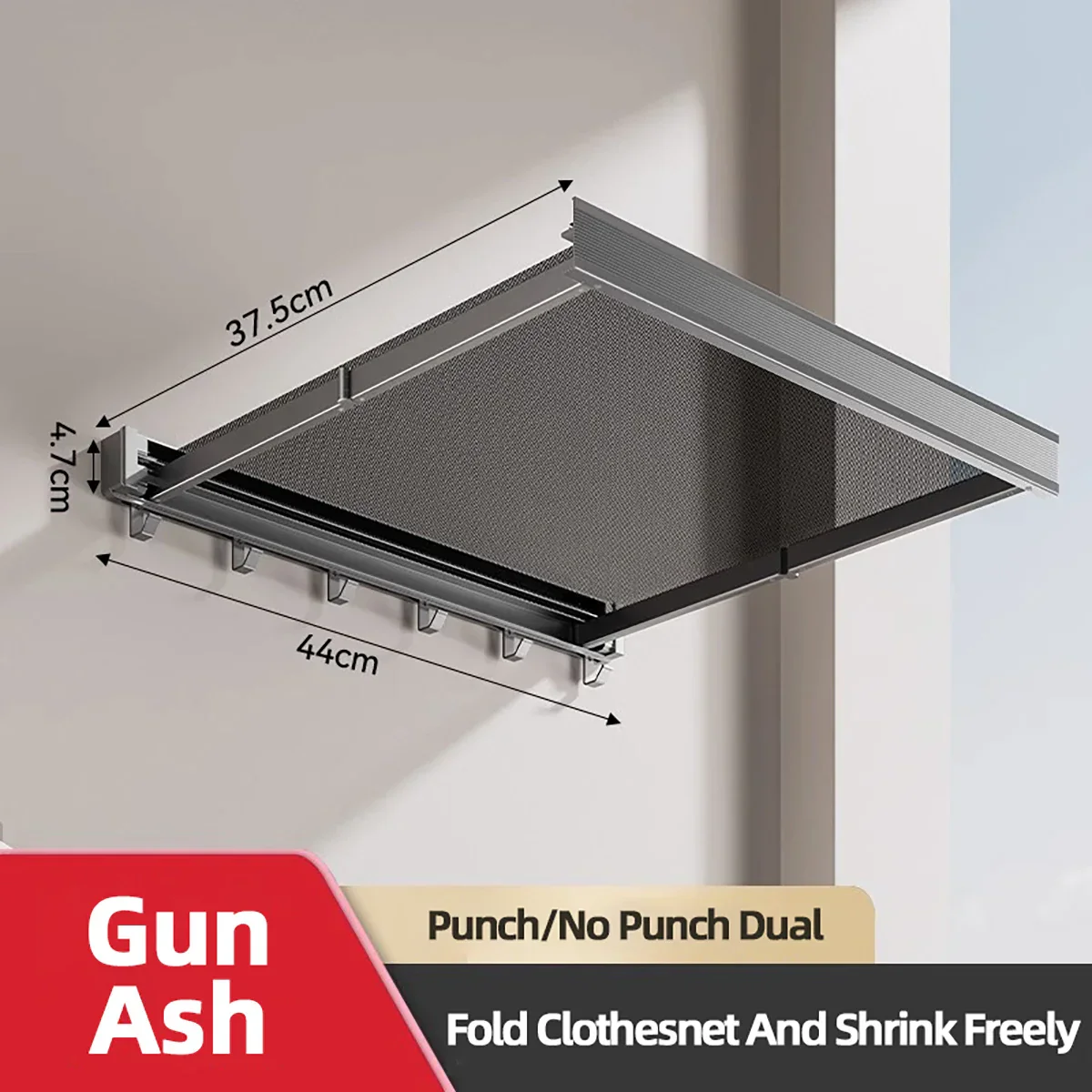 Foldable Clothes Rack Wall Mounted Drying Shelf Fall 2025 Balcony Bathroom Space Saving Corrosion Resistant - Image 8