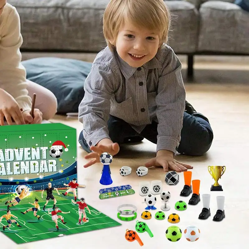 Football-Themed Christmas Advent Calendar 2025 - Kids Building Blocks Countdown Toy - Image 2