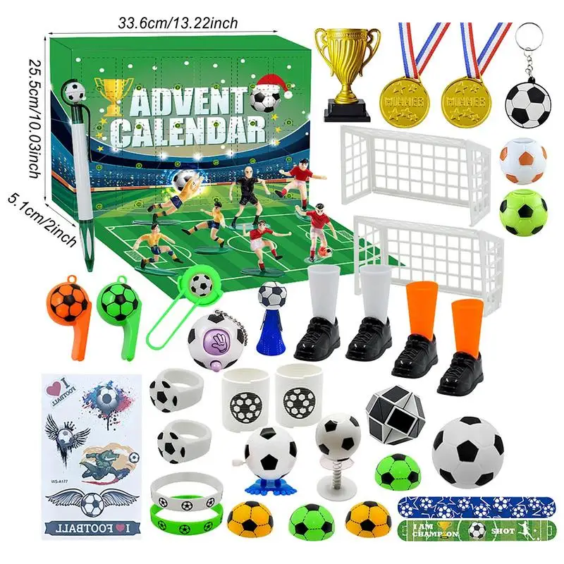 Football-Themed Christmas Advent Calendar 2025 - Kids Building Blocks Countdown Toy - Image 6