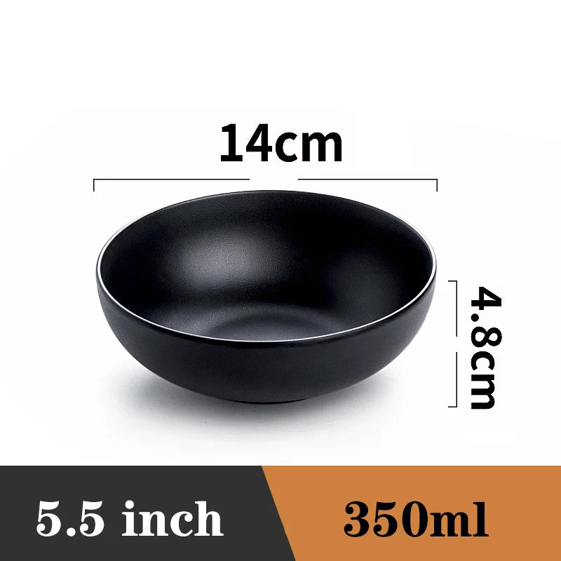 Ramen Bowl Black Plastic Japanese Style Noodle Bowl - Image 20