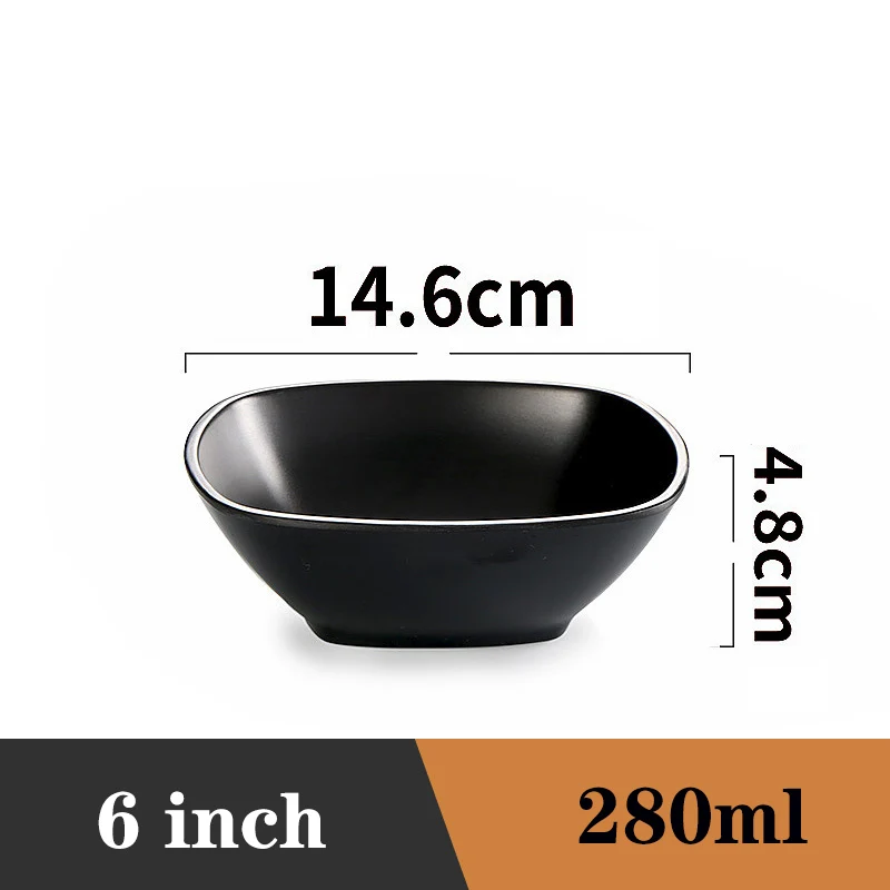 Ramen Bowl Black Plastic Japanese Style Noodle Bowl - Image 22
