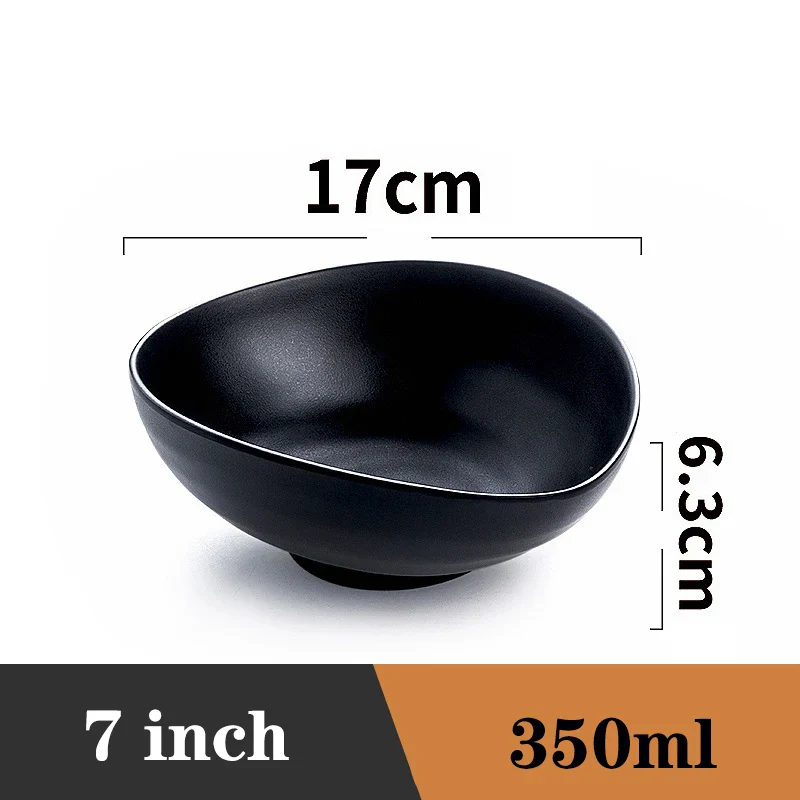 Ramen Bowl Black Plastic Japanese Style Noodle Bowl - Image 35