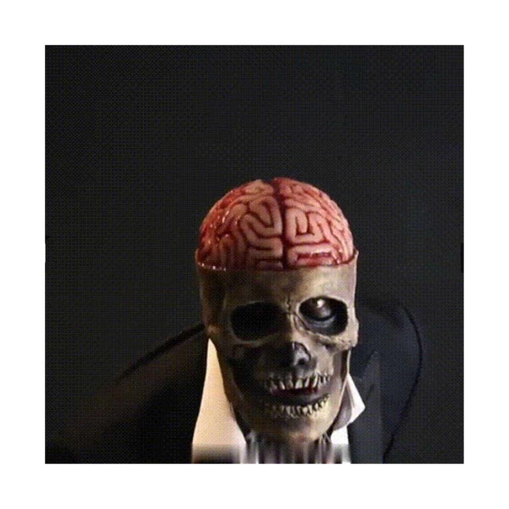 Realistic Movable Jaw Skeleton Mask with Hat – Full Head Halloween Cosplay Accessory for Parties and Events - Image 8