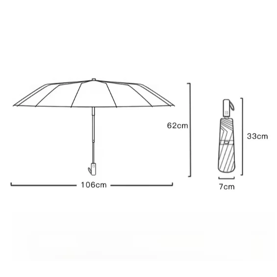 Fully Automatic 24-Bone Umbrella for All Weather Protection - Image 6