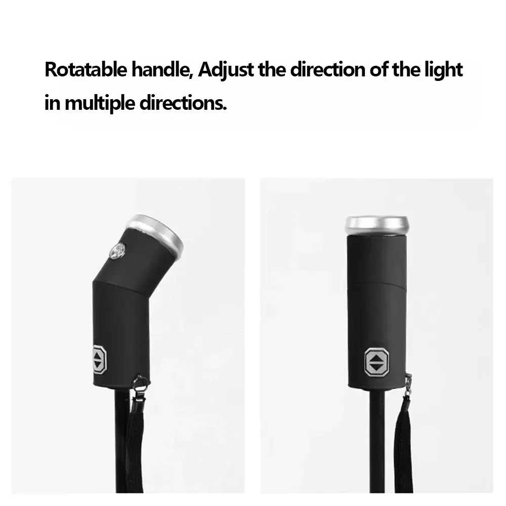 Fully Automatic Folding Waterproof Umbrella with LED Flashlight and UV Sunshade for Rain and Wind Resistance - Image 6