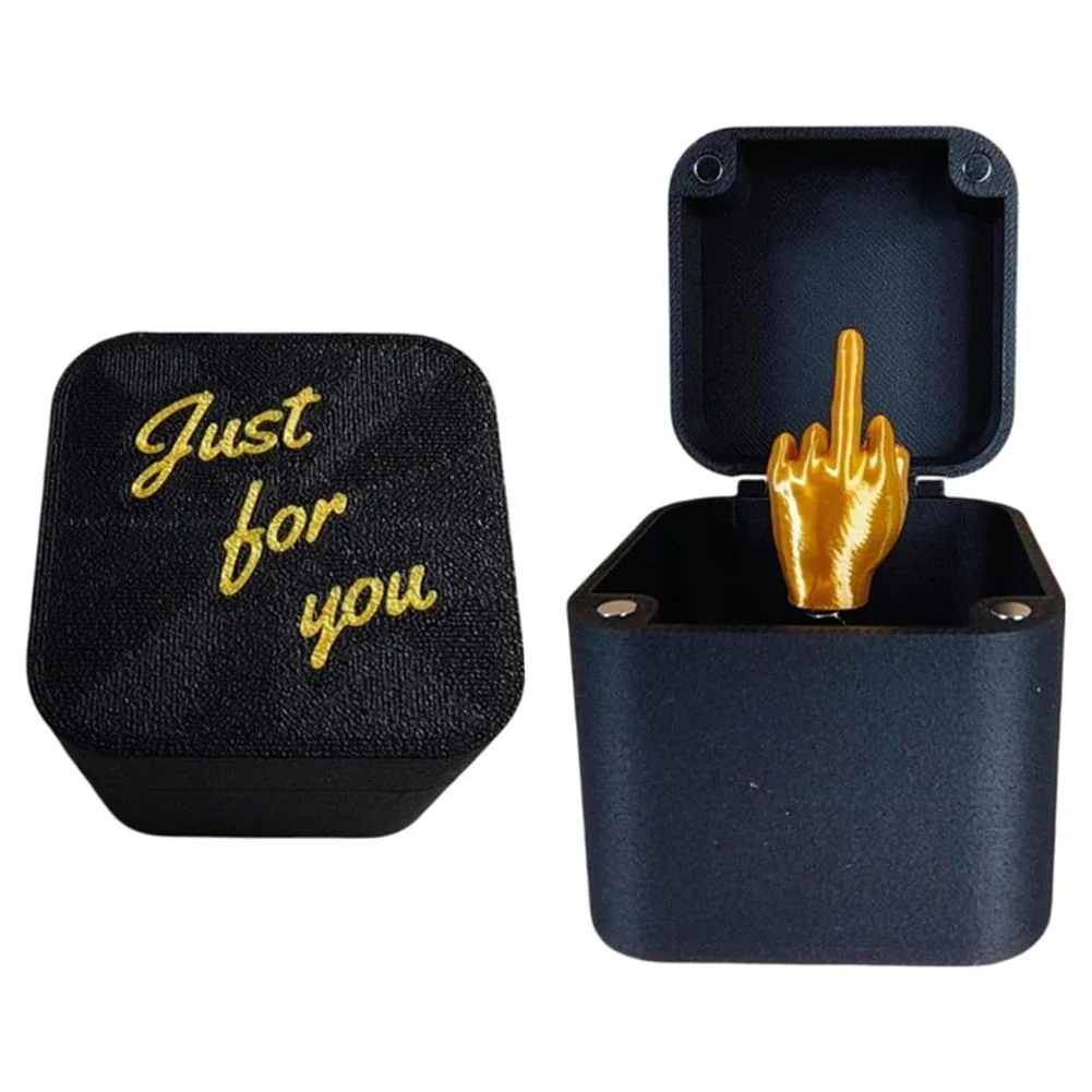 Funny Middle Finger Gag Gift in Box - Hilarious Christmas Prank Toy for Adults, Office Decor - Image 4