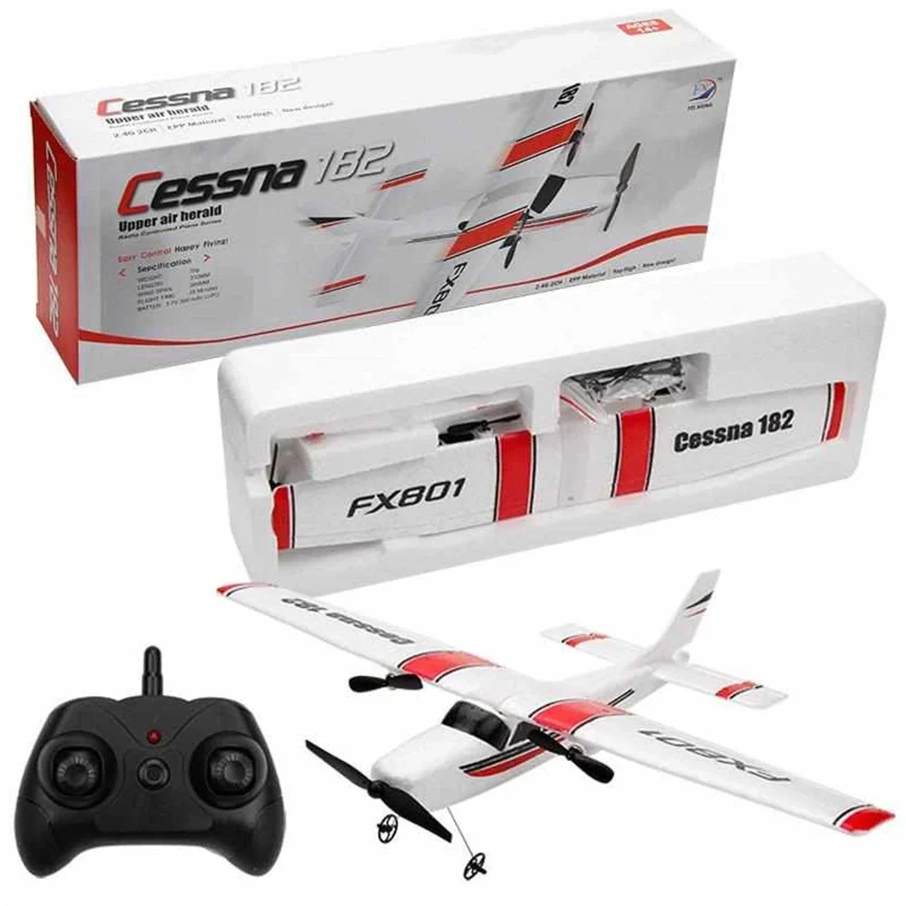EPP Foam FX801 RC Plane - 2CH Remote Control Aircraft for Kids, Easy Assembly Toy Gift - Image 2