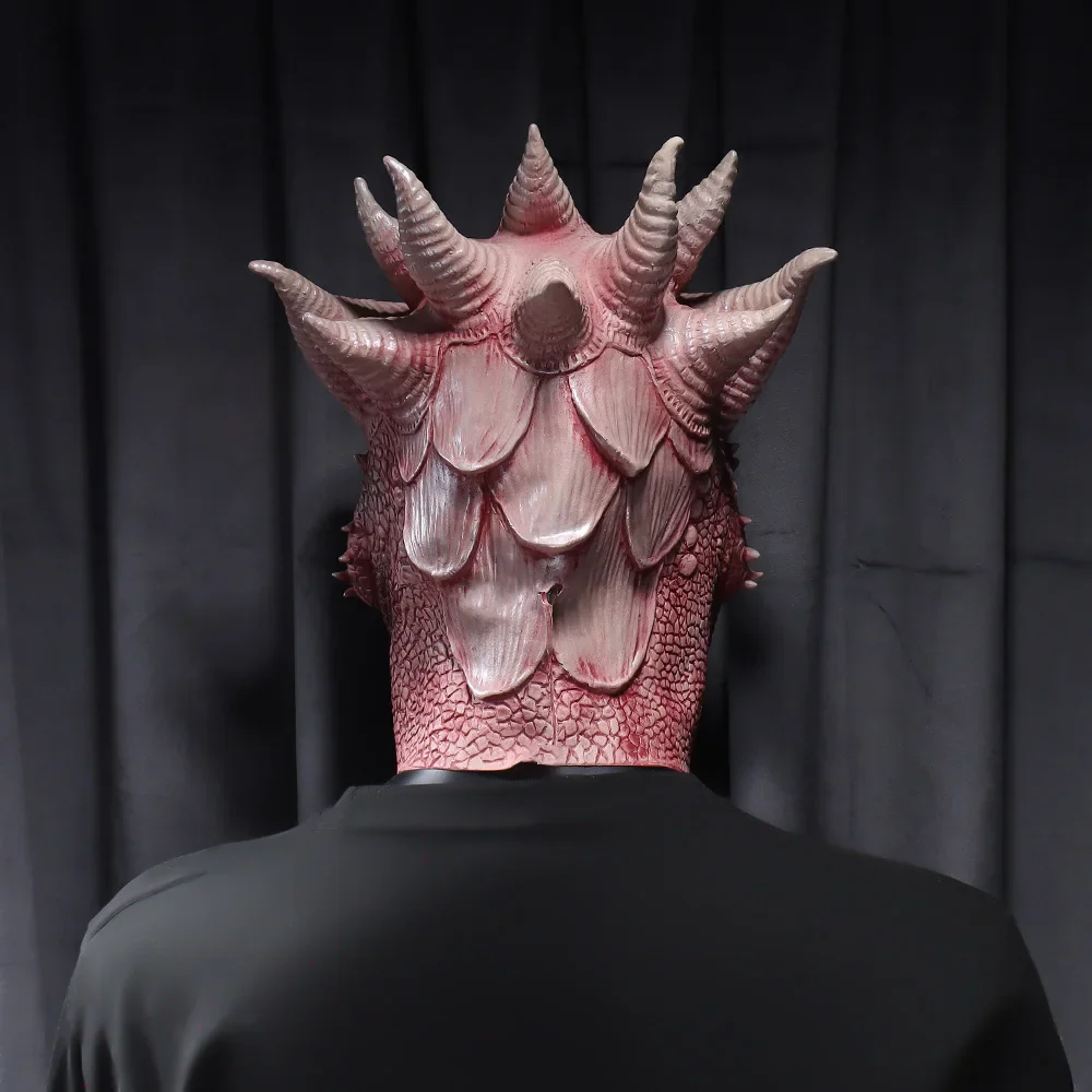 Dragon Mask Latex Cosplay Helmet Halloween 2025 Realistic - Image 5