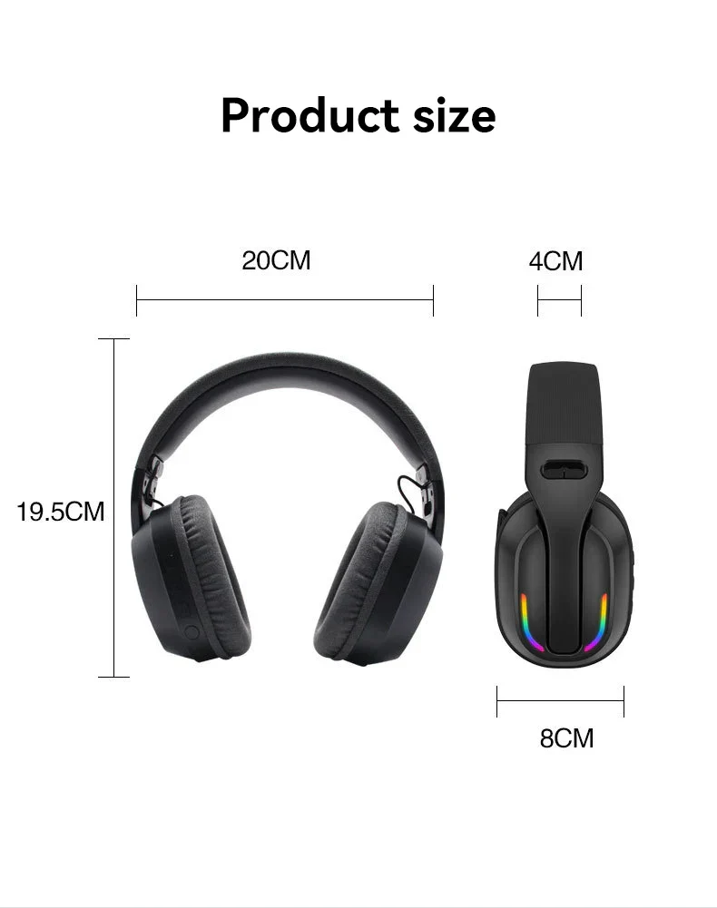 Gaming Headset Bluetooth 5.4 Wireless RGB Low Latency - Image 15