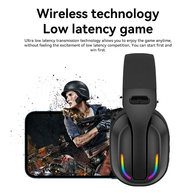 Gaming Headset Bluetooth 5.4 Wireless RGB Low Latency - Image 5