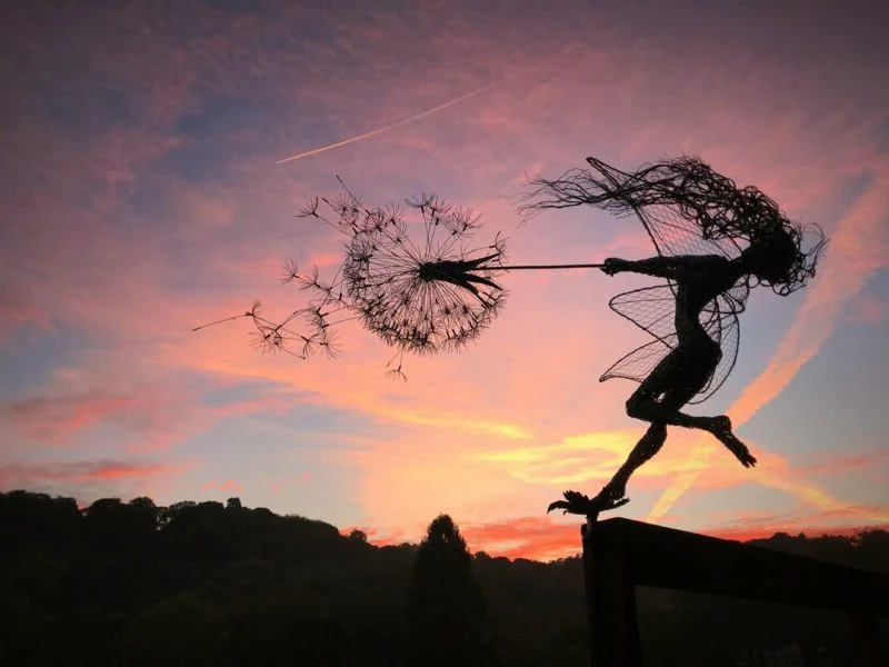 Garden Sculpture Metal Fairy Stake Cottage Fall 2025 Accent - Image 7
