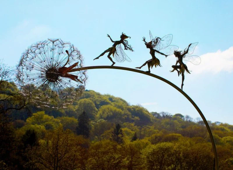 Garden Sculpture Metal Fairy Stake Cottage Fall 2025 Accent - Image 8
