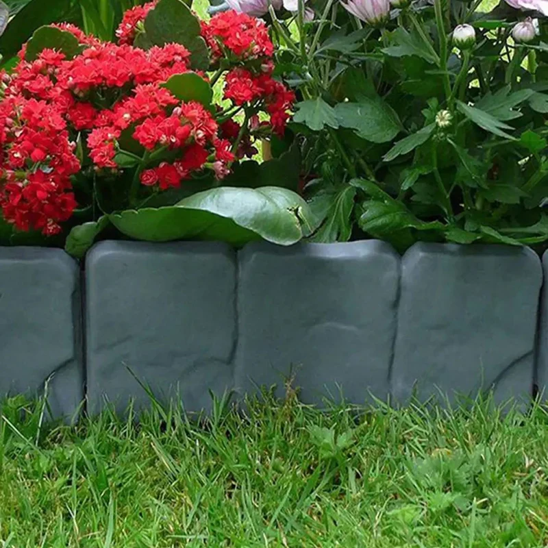 Garden Tools Imitation Stone Plant Support Stakes - 5-10pcs Outdoor Decorative Edging for Landscape - Image 4