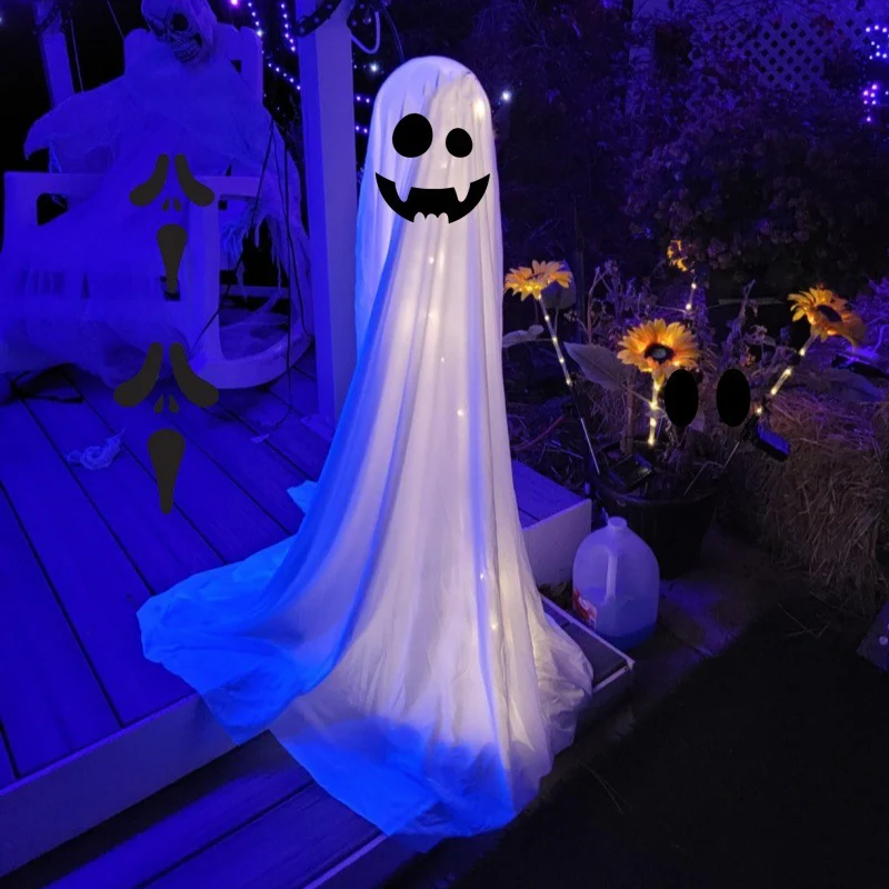 Ghost Halloween Porch Decorations Glowing Lawn Set 2025 - Image 2