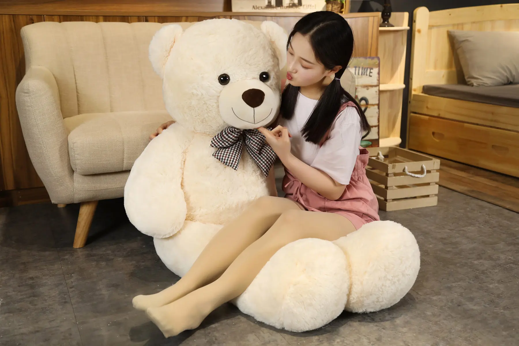 Giant 105cm Soft Teddy Bear Hugging Pillow Children Gift - Image 12