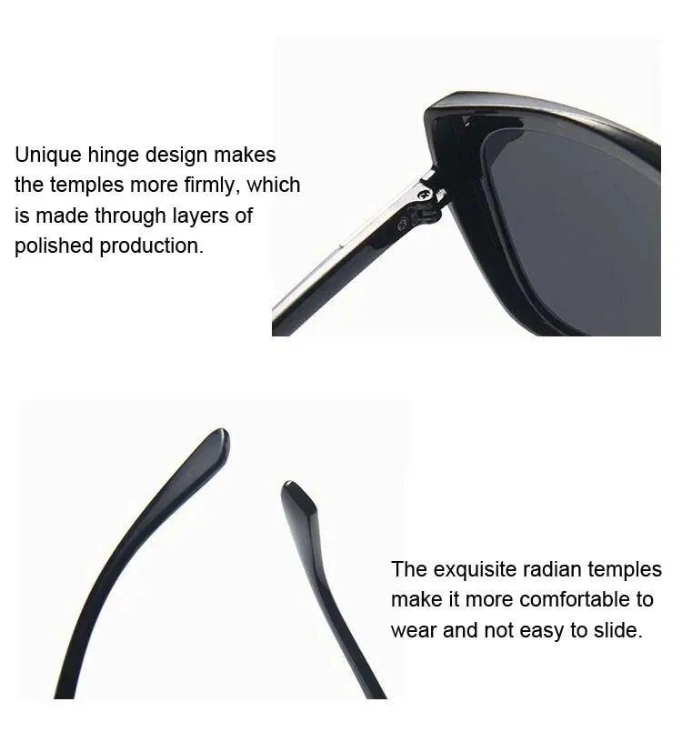 Glamorous women’s cat-eye sunglasses – vintage design, plastic, for summer 2025 - Image 8