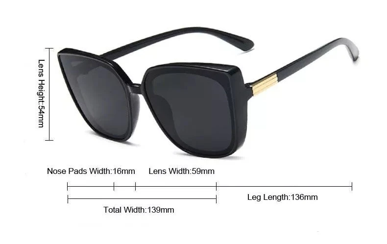 Glamorous women’s cat-eye sunglasses – vintage design, plastic, for summer 2025 - Image 9