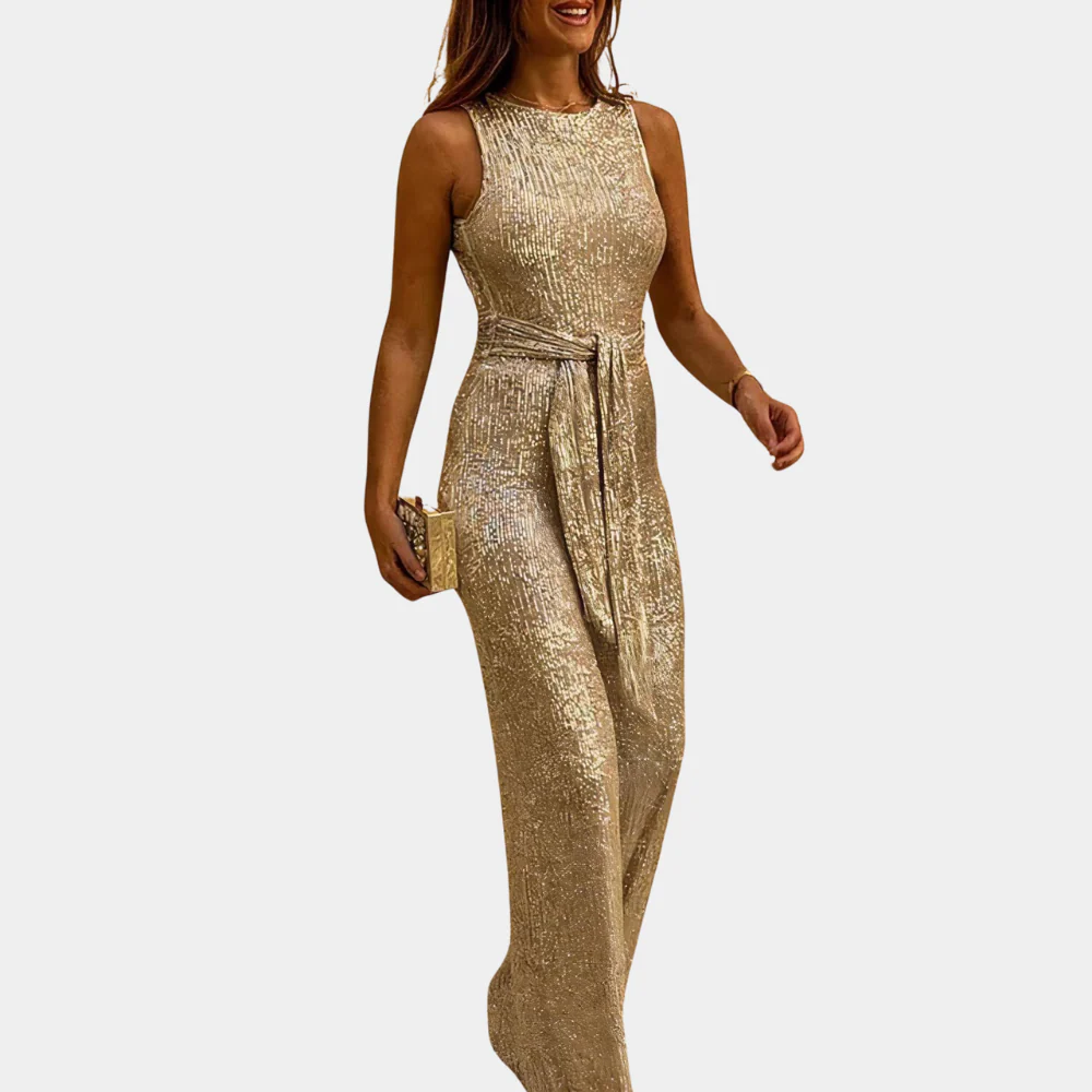 Glamorous women's sequin jumpsuit – fitted design, comfortable fabric, for weddings and parties - Image 5
