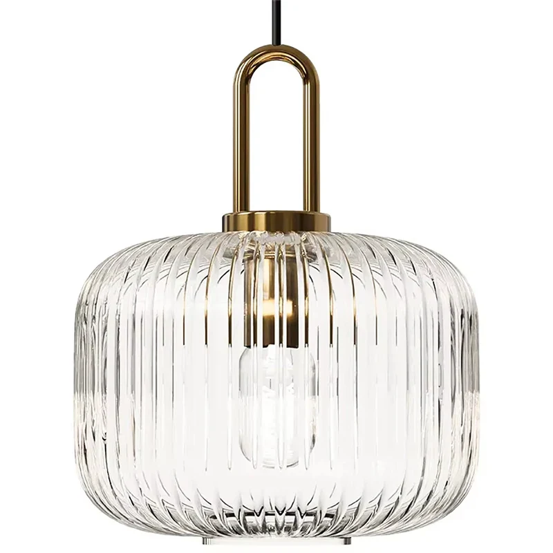 Japandi Glass Pendant Light Japanese Nordic Hanging Lamp Warm