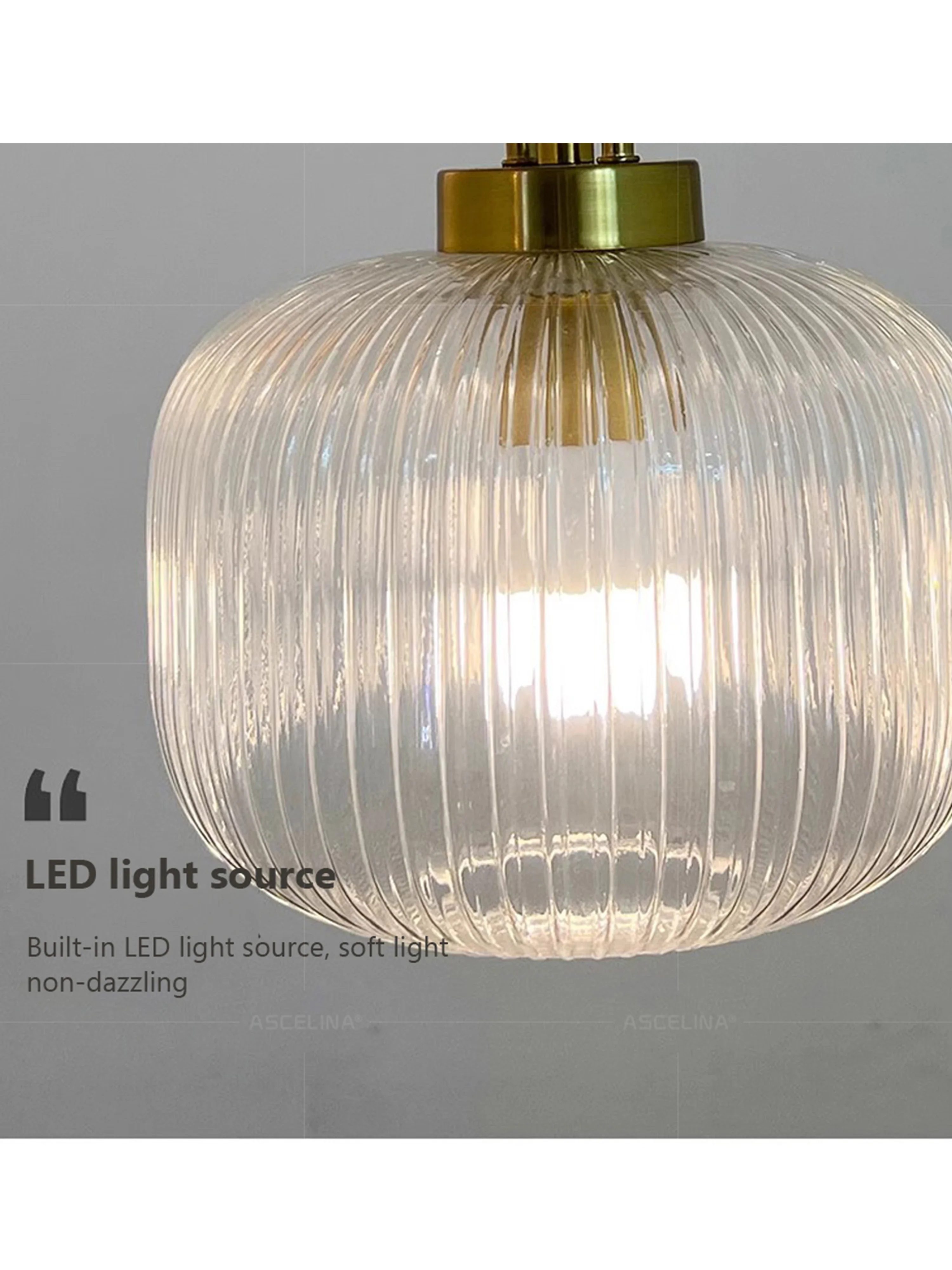 Japandi Glass Pendant Light Japanese Nordic Hanging Lamp Warm - Image 10