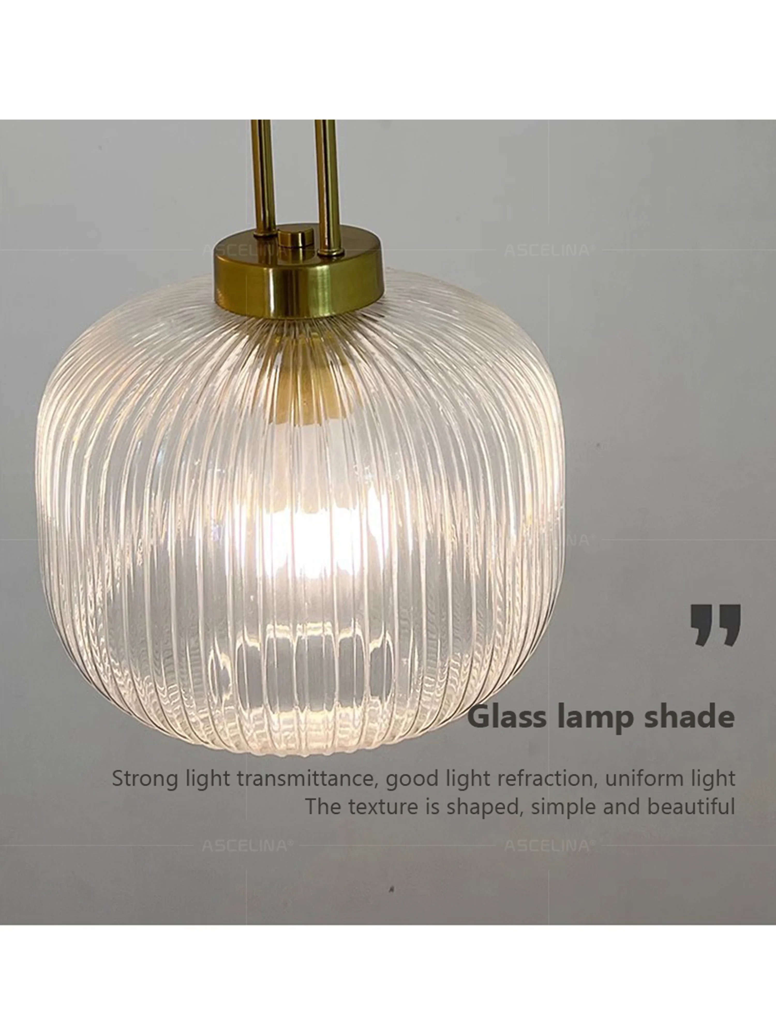 Japandi Glass Pendant Light Japanese Nordic Hanging Lamp Warm - Image 11