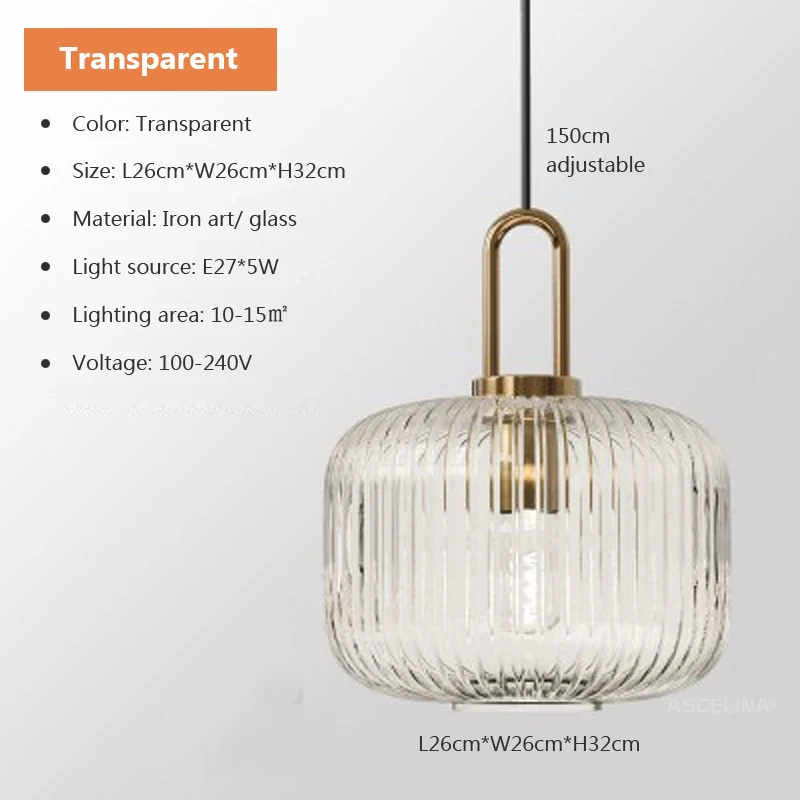 Japandi Glass Pendant Light Japanese Nordic Hanging Lamp Warm - Image 22