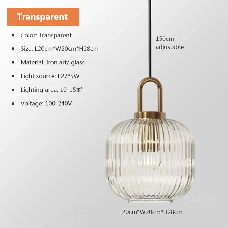 Japandi Glass Pendant Light Japanese Nordic Hanging Lamp Warm - Image 23