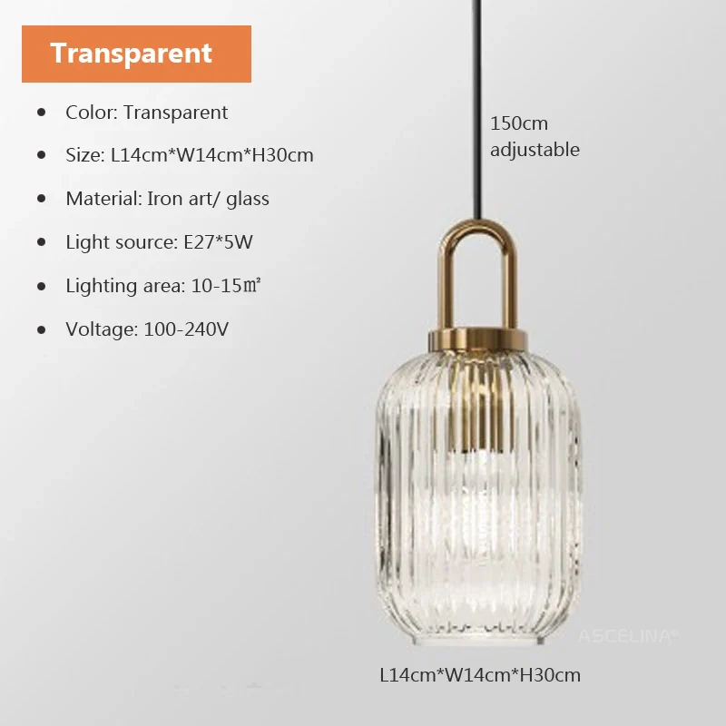 Japandi Glass Pendant Light Japanese Nordic Hanging Lamp Warm - Image 24
