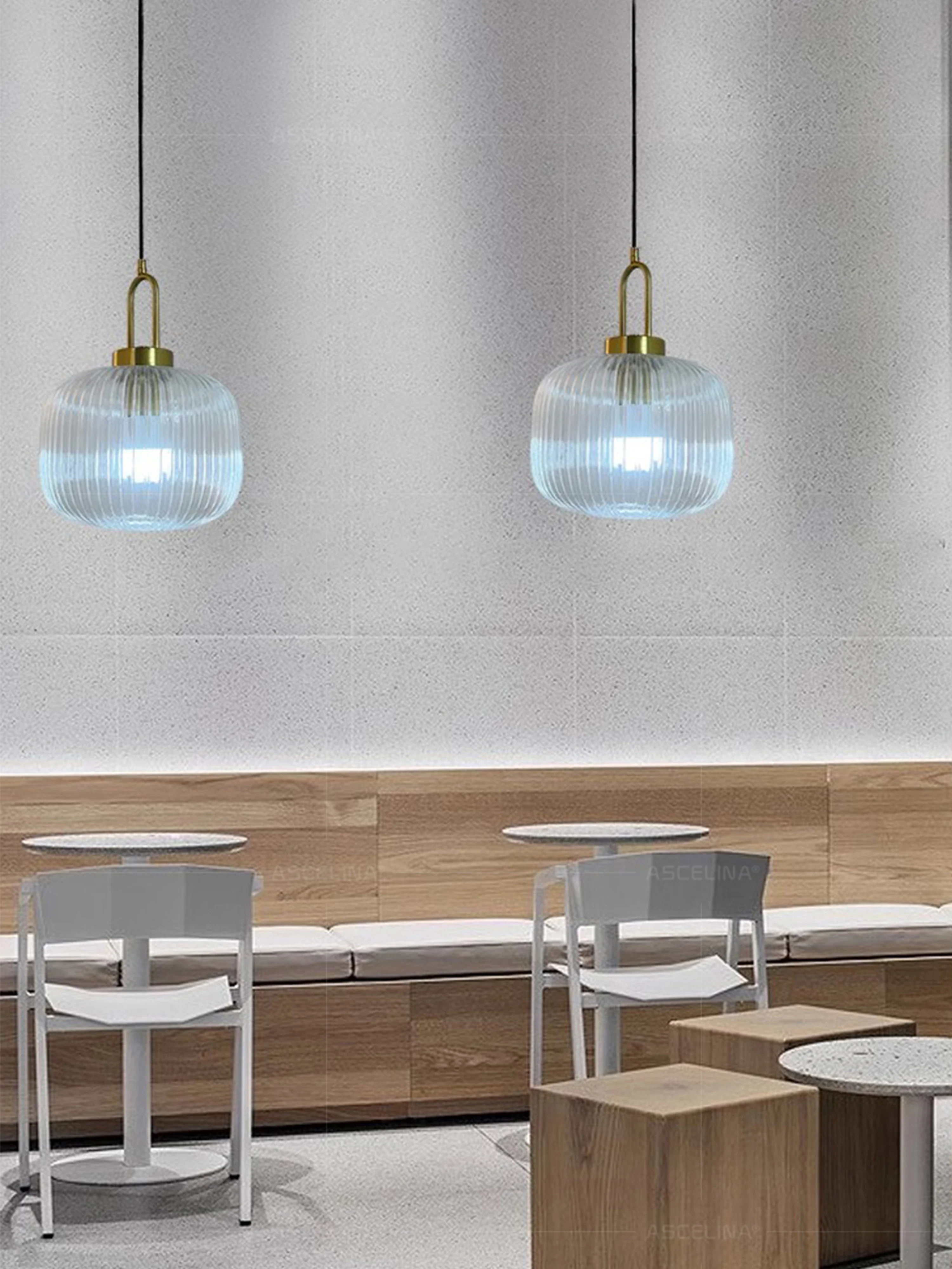 Japandi Glass Pendant Light Japanese Nordic Hanging Lamp Warm - Image 8