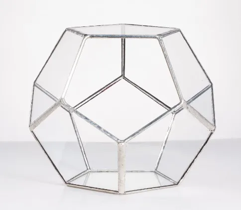 Glass Terrarium Gold Geometric Planter Modern Desktop Plant Display Fall 2025, Succulent Bonsai Gift - Image 7