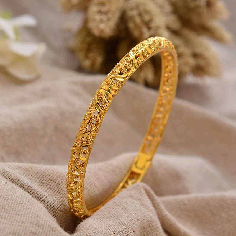 Gold Plated Bangles Luxury Arabic Wedding Bracelet - Image 21