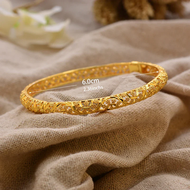 Gold Plated Bangles Luxury Arabic Wedding Bracelet - Image 24