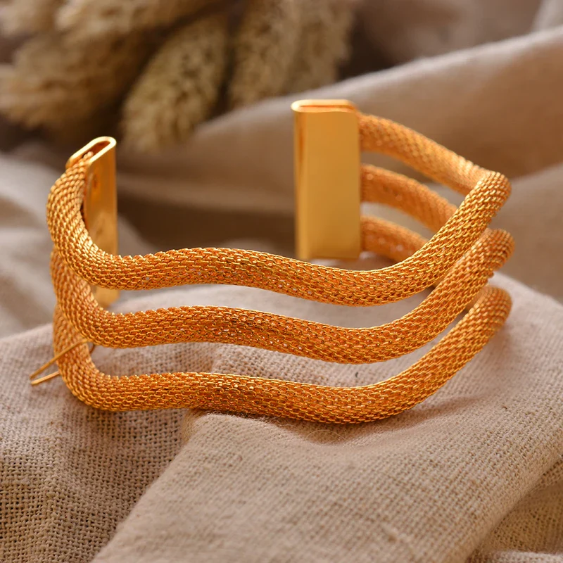 Gold Plated Bangles Luxury Arabic Wedding Bracelet - Image 25