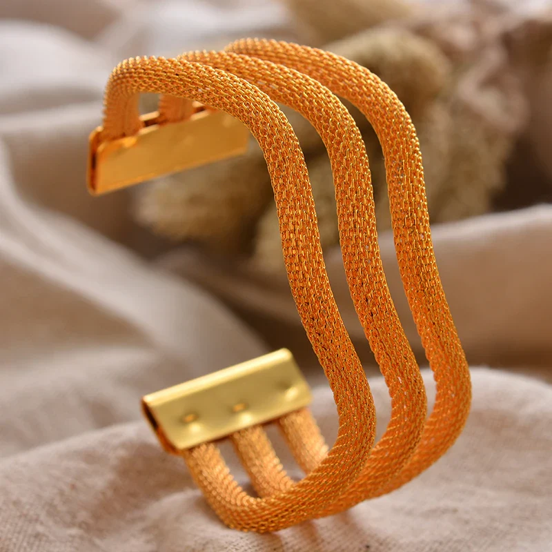 Gold Plated Bangles Luxury Arabic Wedding Bracelet - Image 27
