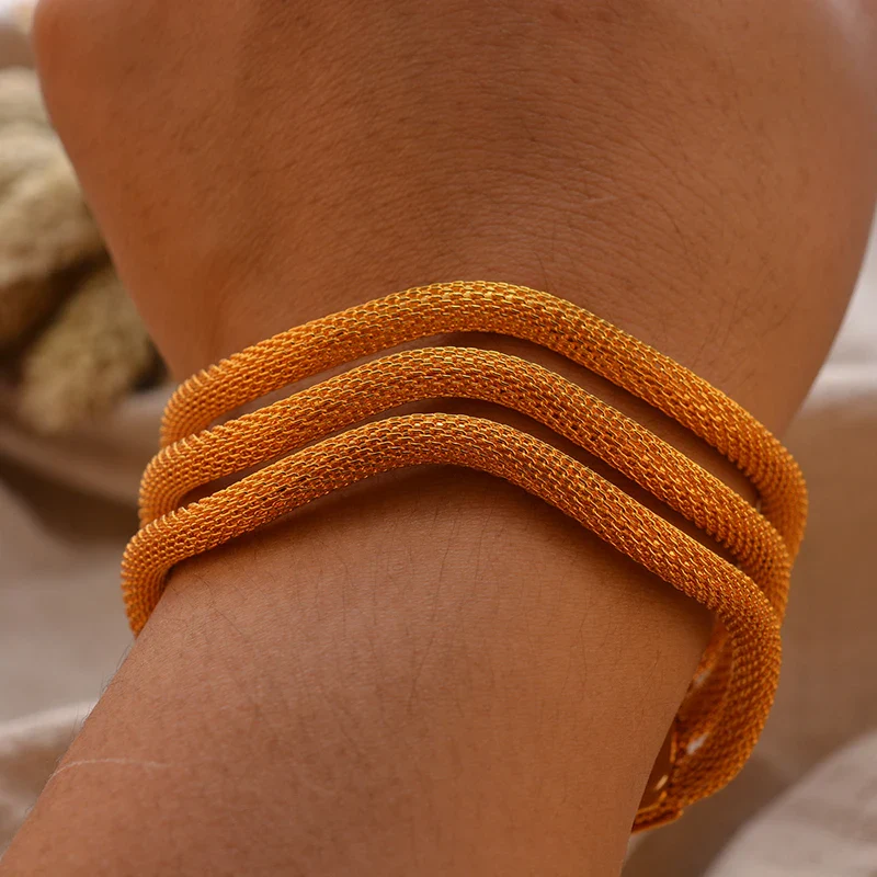 Gold Plated Bangles Luxury Arabic Wedding Bracelet - Image 28