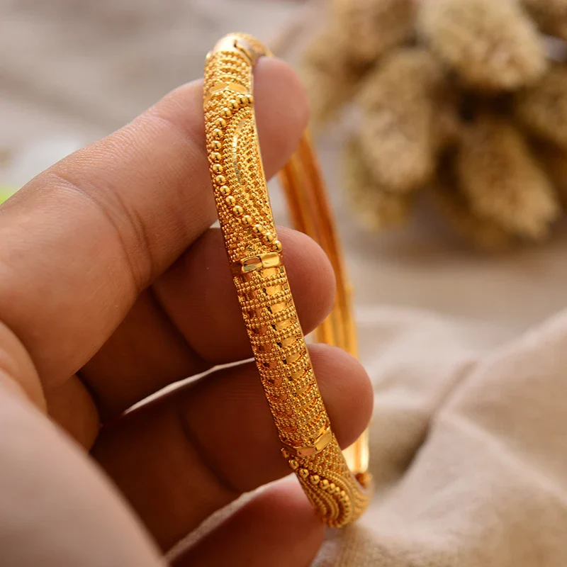 Gold Plated Bangles Luxury Arabic Wedding Bracelet - Image 31