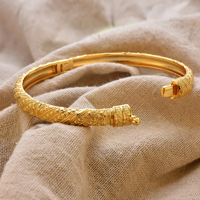 Gold Plated Bangles Luxury Arabic Wedding Bracelet - Image 39